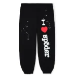 SP5DER BLACK SOUVENIR SWEATPANTS