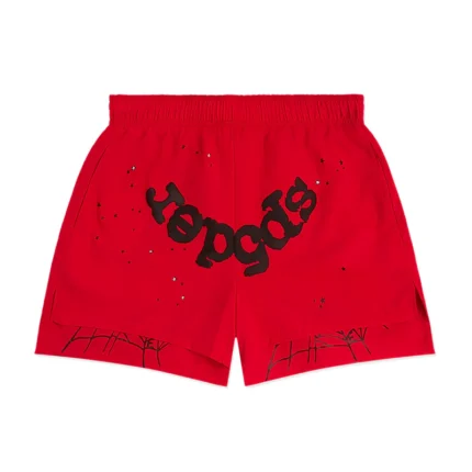 Sp5der OG WEB DOUBLE LAYER Red SHORT